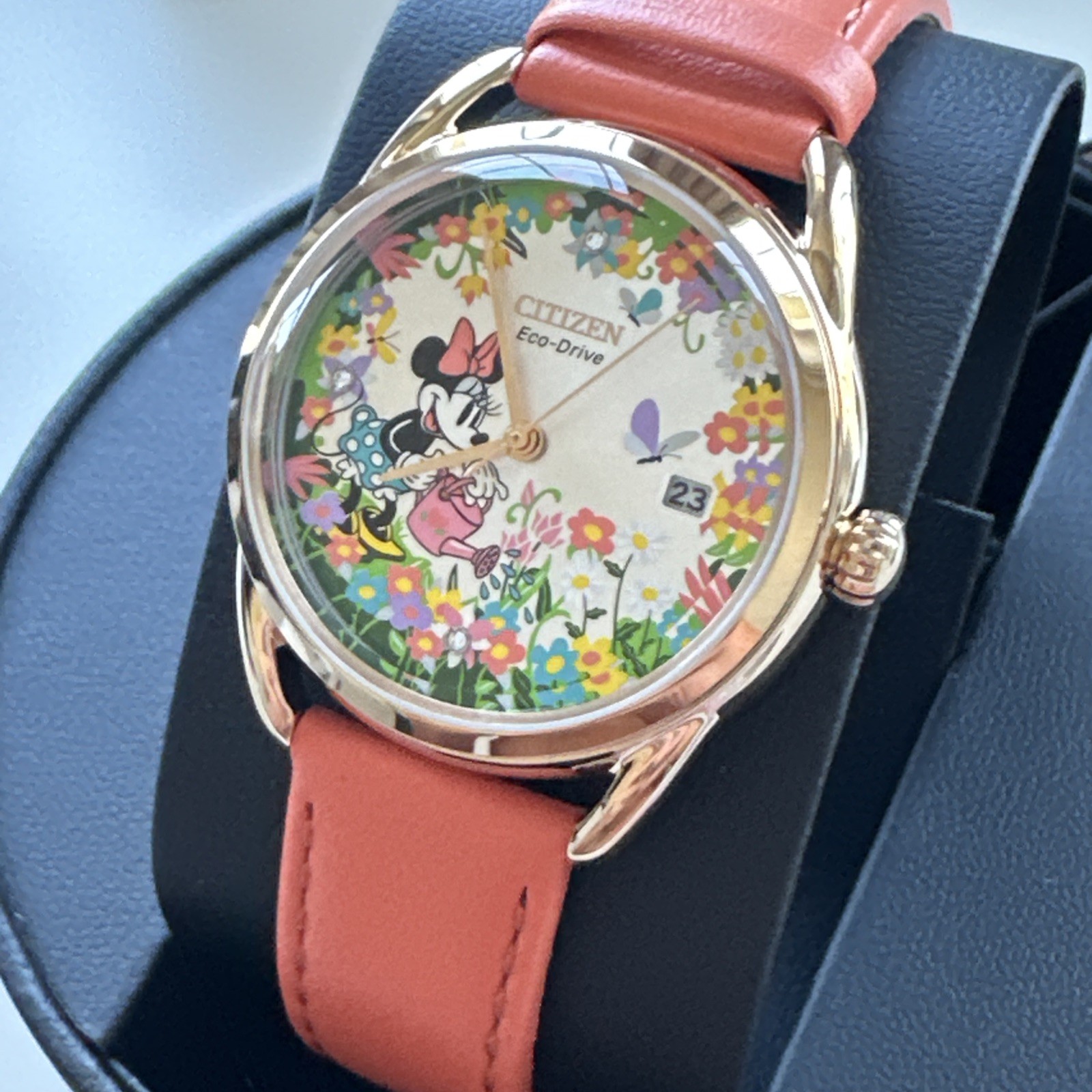 Citizen FE6087-04W Gardening Minnie Disney Collection Diamond Floral Dial Watch