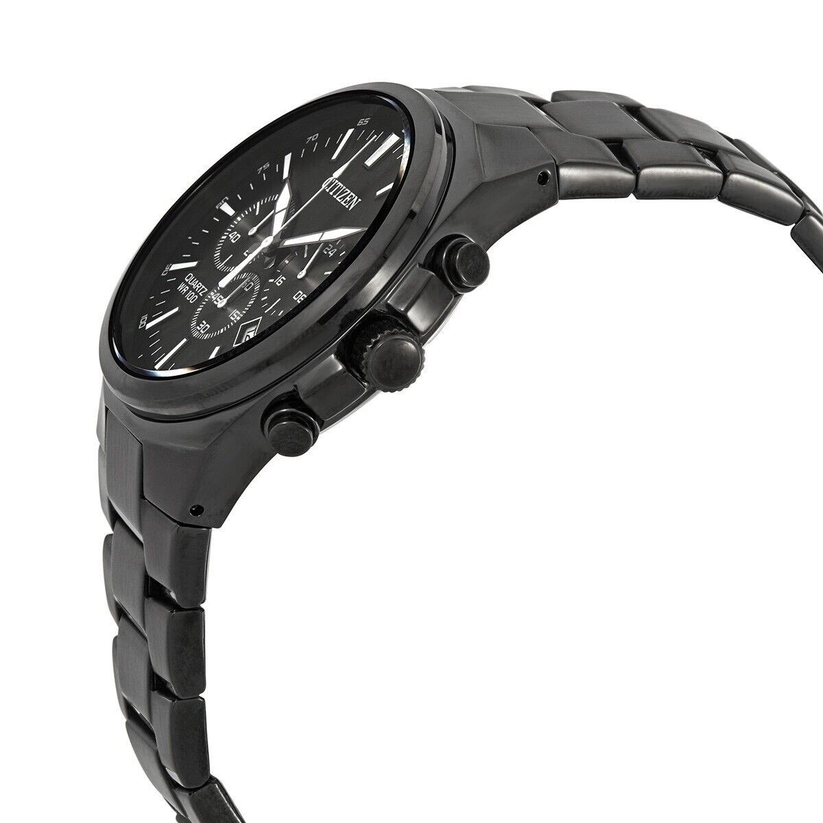 Citizen Men’s Chronograph Quartz Black Stainless Steel Watch – AN8175-55E NEW