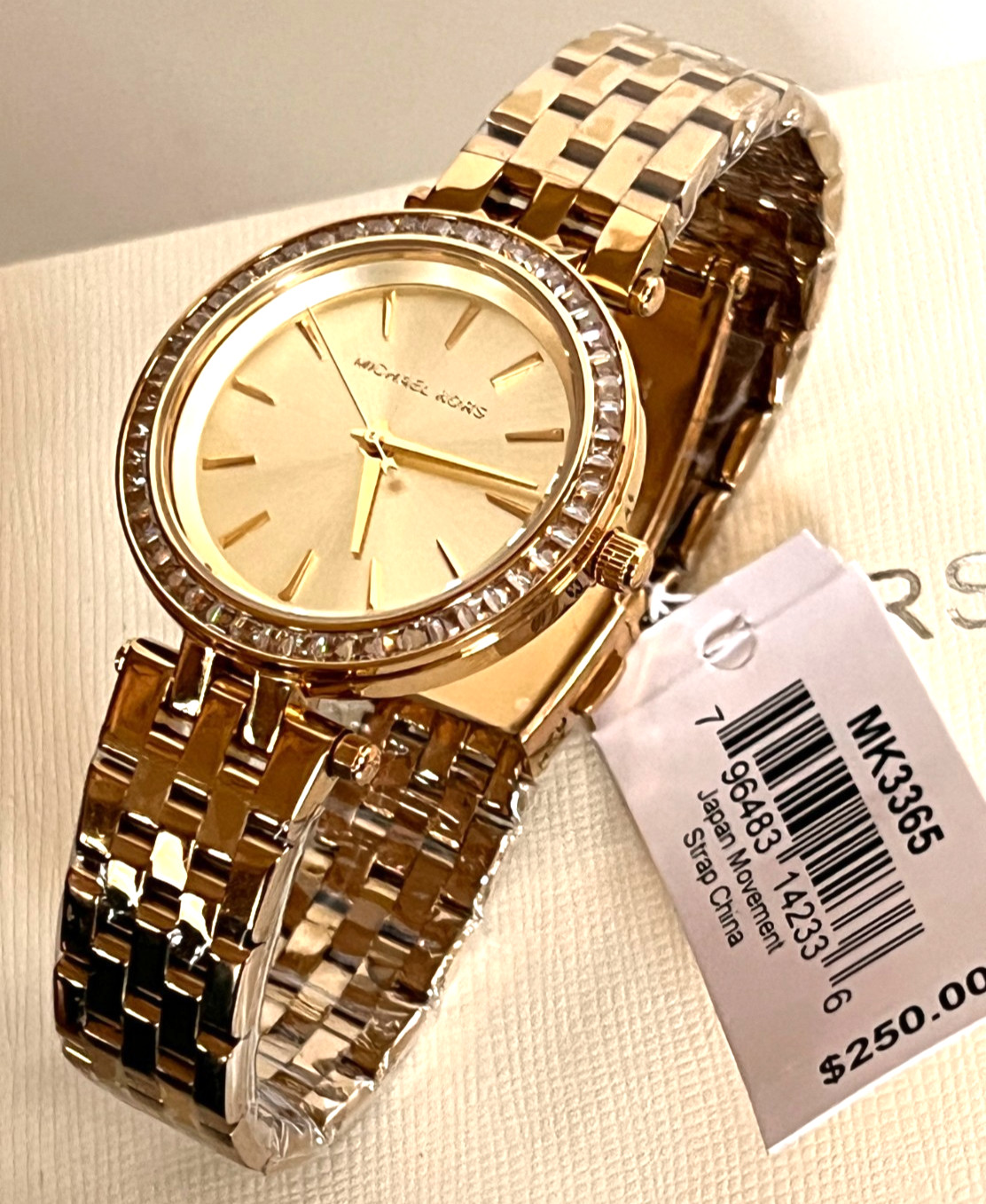 Michael Kors MK3365 Women’s Mini Darci Gold-Tone Wrist Watch BNWT Gift Box $250