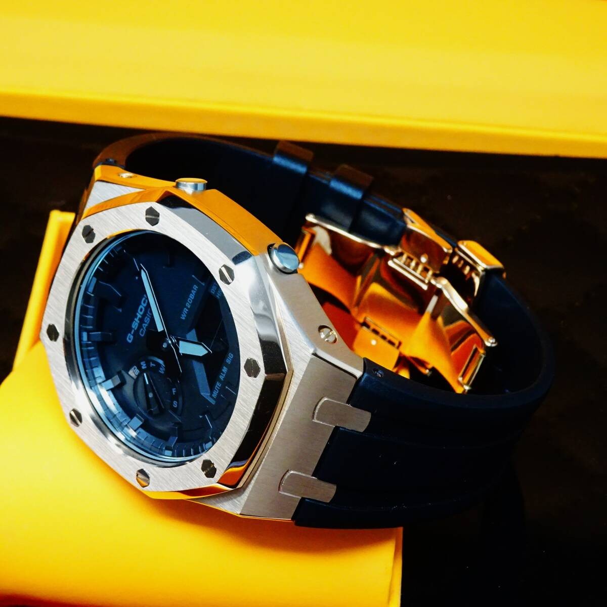 〓New〓mod Casioak〓G-Shock custom watch〓Regular GA2100 with main body〓Stainless