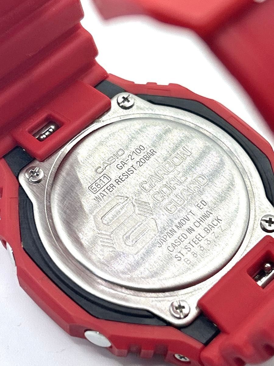 Casio G-Shock GA-2100 Red Analog Digital Quartz Watch