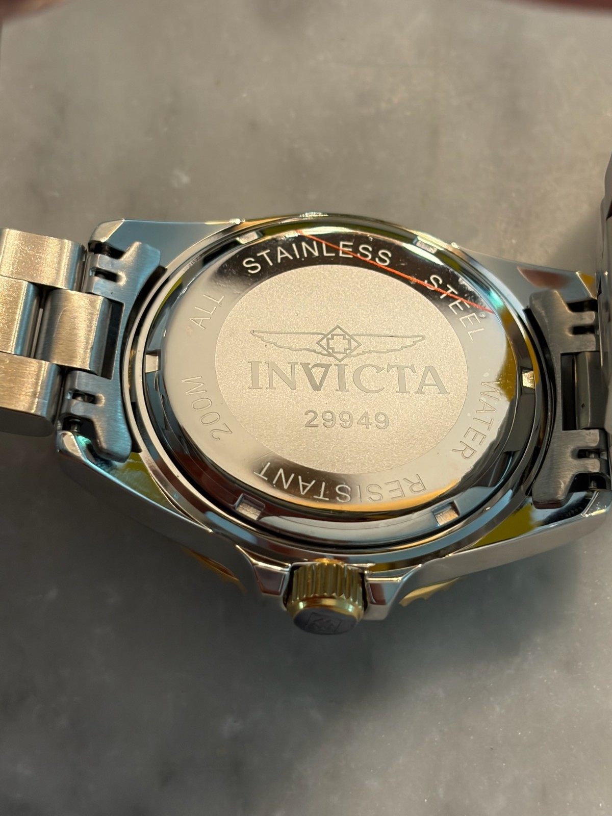 Invicta Pro Diver Men’s Watch – 43mm, Steel, Gold (29942)