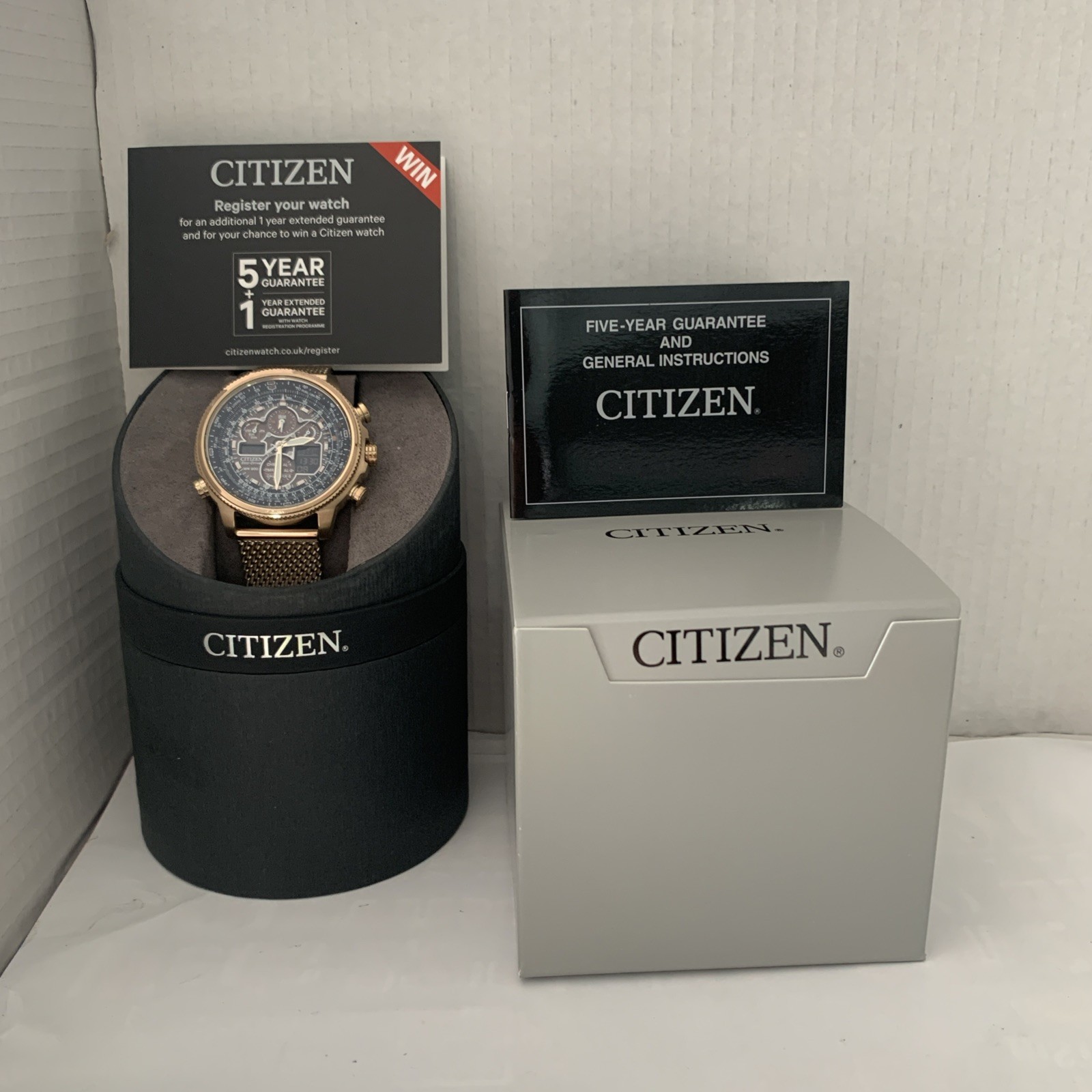 Citizen Men’s Navihawk Eco Drive R.Controlled A-T Rose Gold PVD Watch JY8033-51E
