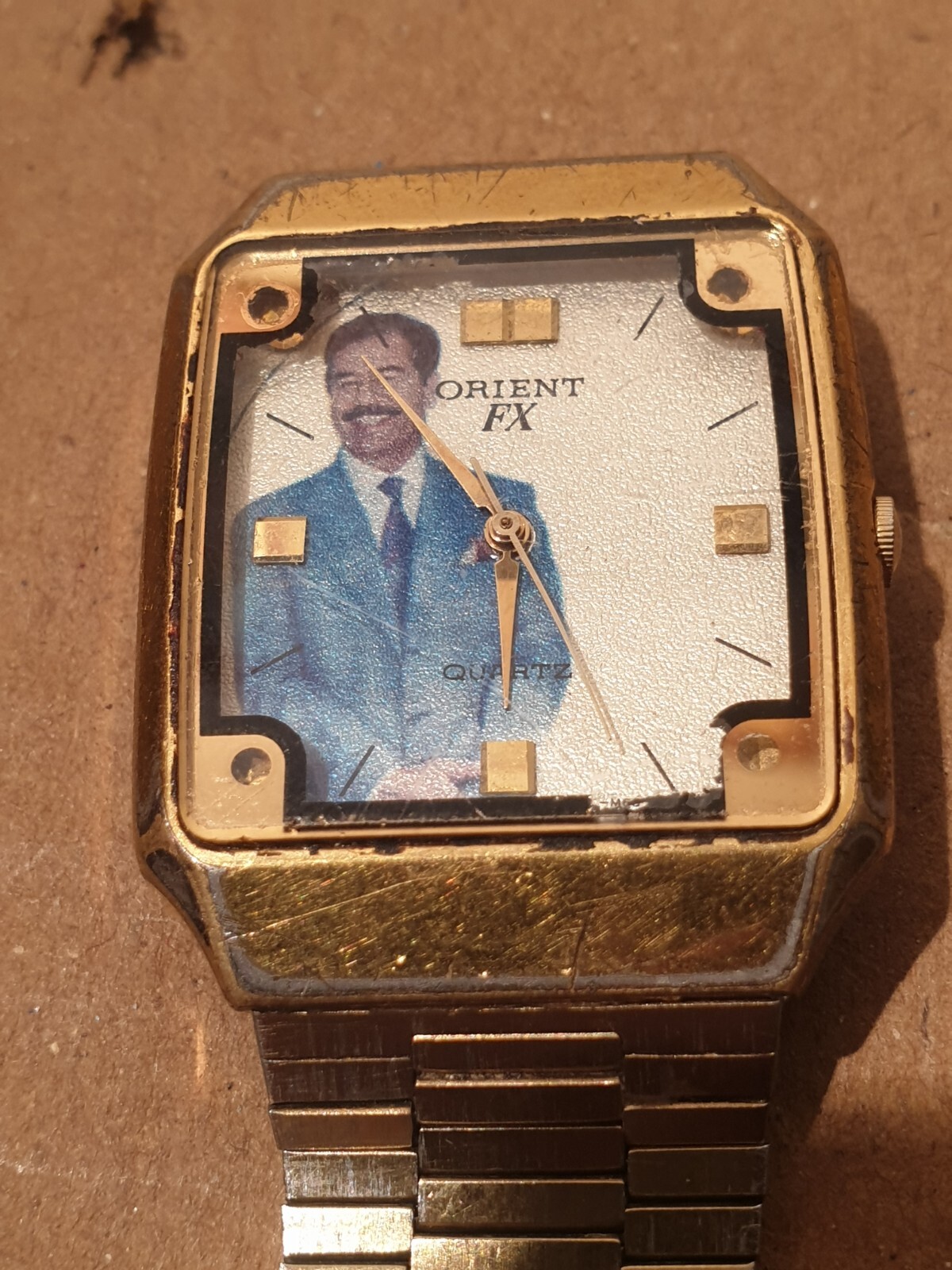 1980’S SADDAM HUSSIEN PRESIDENT WATCH SPECIAL MEMORIAL RARE Orient