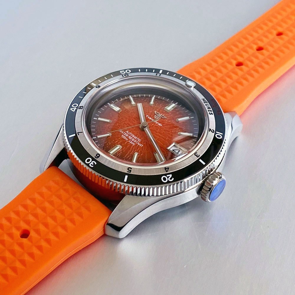 20ATM Tandorio New 40mm Domed Sapphire Automatic Date NH35 PT5000 Men Watch Lume