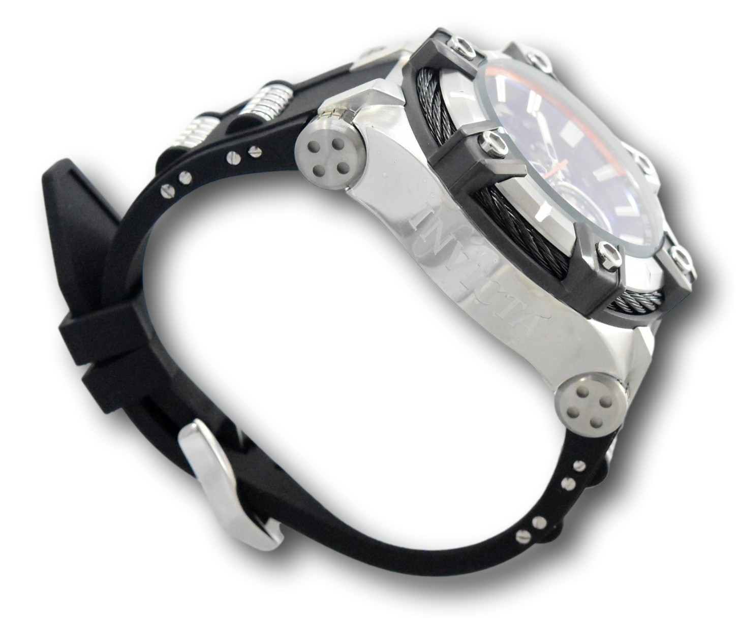 Invicta Bolt Cable Men’s 52mm Black and Silver Chronograph Watch 35547