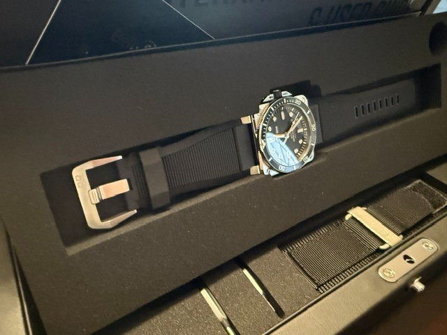 Bell & Ross BR 03-92 42mm Black/Silver Stainless Steel Case Black Rubber…