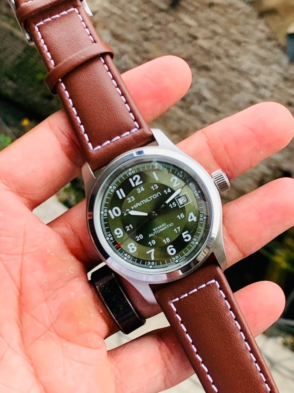 New Hamilton Khaki Field Automatic Green Dial Men’s Watch