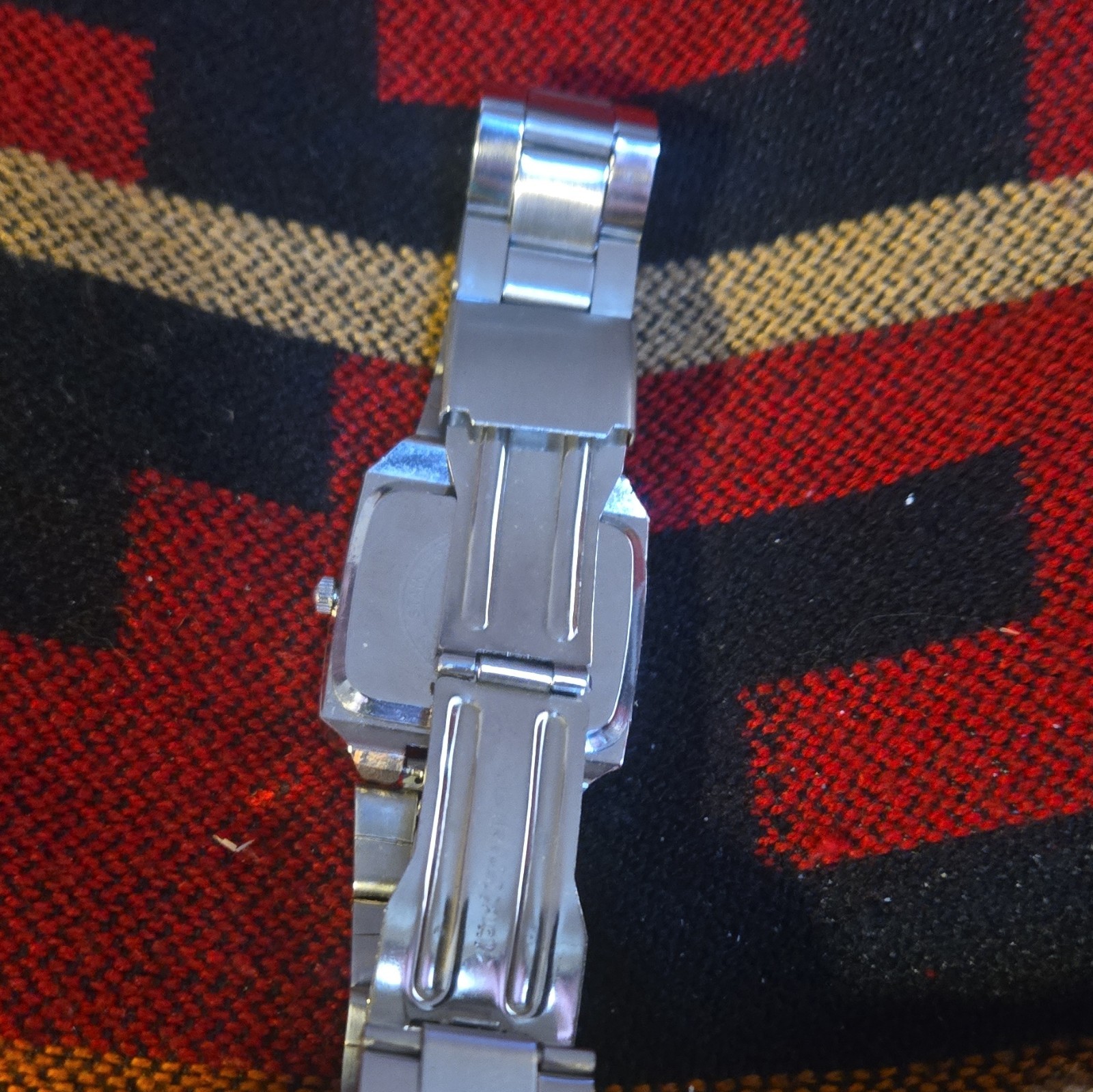 Terner Quartz Analog Watch Square Case Roman Dial SS Bracelet