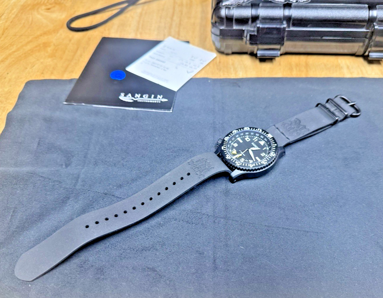 Sangin Kinetic II DLC Watch w/ Rare AWWC Decon Strap | Serviced 2026 | SoCal