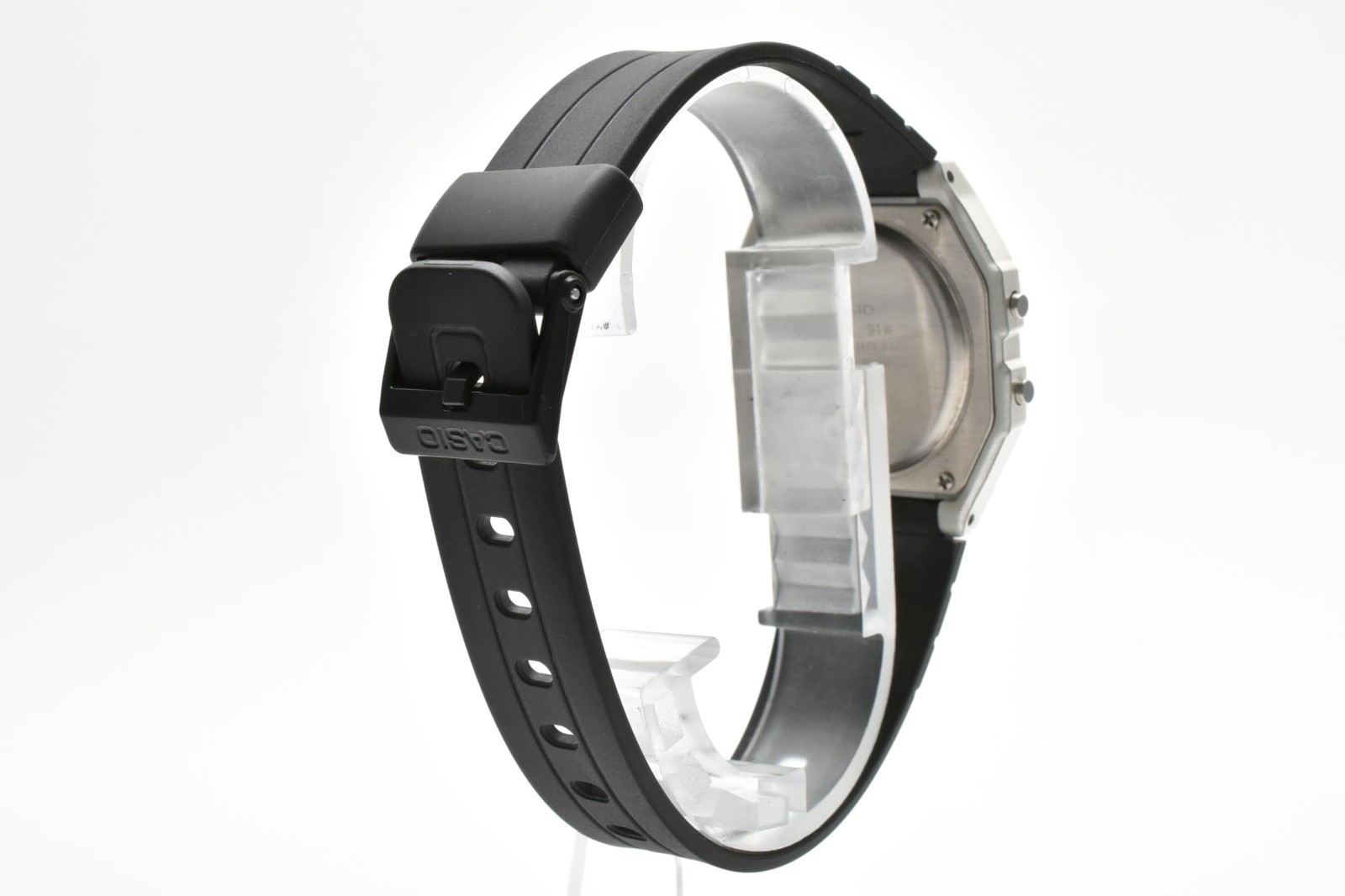 【EXC+５】CASIO F-91W Digital Quartz Watch Black Resin Alarm Chronograph 30M Japan