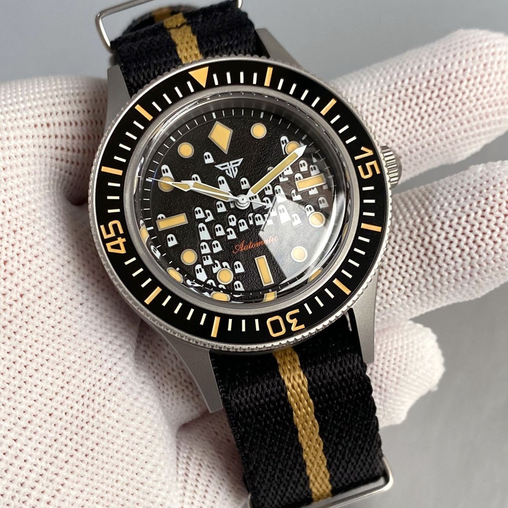 Tandorio 40mm Retro Domed Sapphire Lume Automatic Japan NH35 Men Watch 20ATM