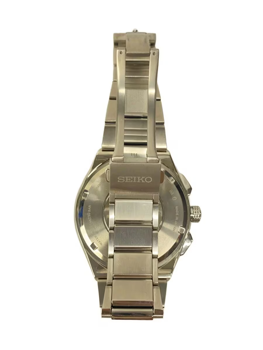 SEIKO Solar Watch Analog Stainless BLK SLV 8X53 0AV0 2