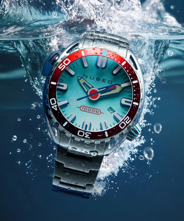 NUBEO ALUMINAUT AUTOMATIC LIMITED EDITION Neon Blue NB-6115-44