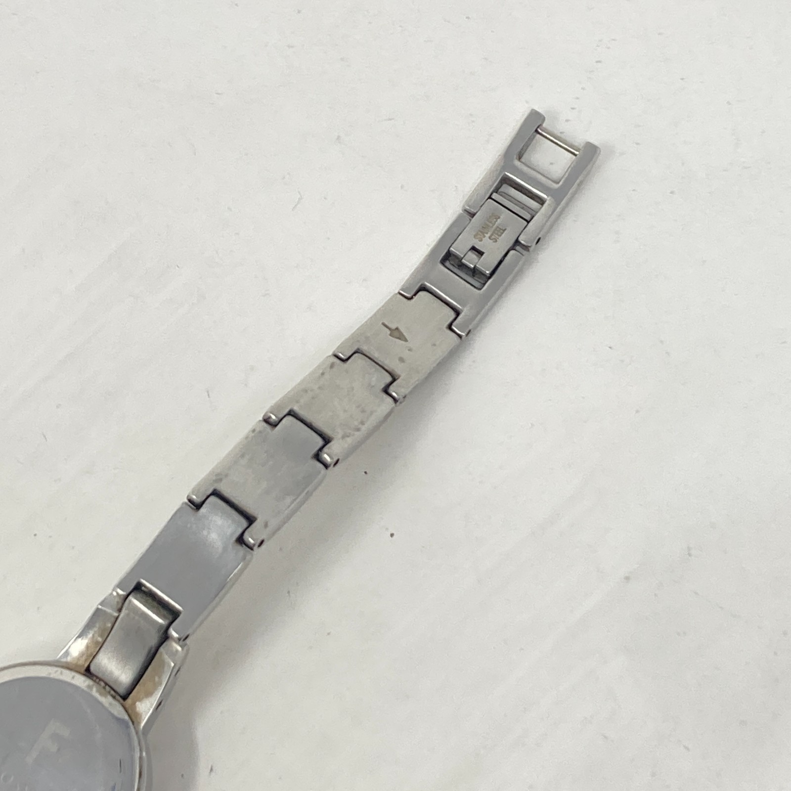 Fossil F2 Womens Watch 22mm Silver Tone Green Dial Faceted WR New Battery 6.25″