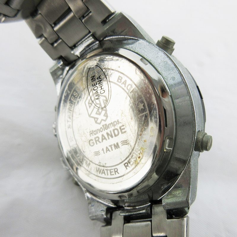 [A1R] Used Franc Temps Grande Chronograph Watch Black Dial Black Quartz [v3p]