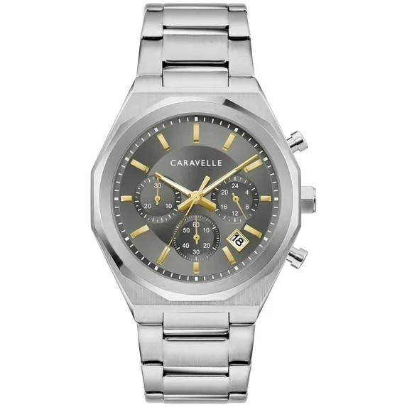Caravelle by Bulova Men’s 41 mm Stainless Steel Case Band Wristwatch 43B158