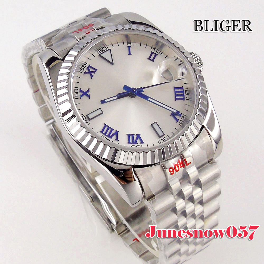 Bliger 36MM/39MM Automatic Watch Men NH35A MIYOTA PT5000 Movement Jubilee Strap
