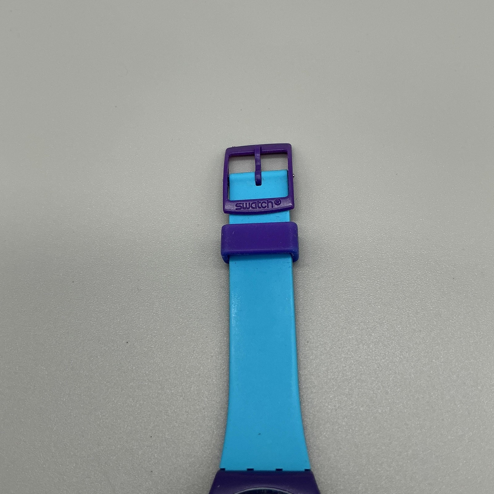 Swatch Mixed Up GV128 Mens Watch 34mm Blue Purple Swiss Made New Battery