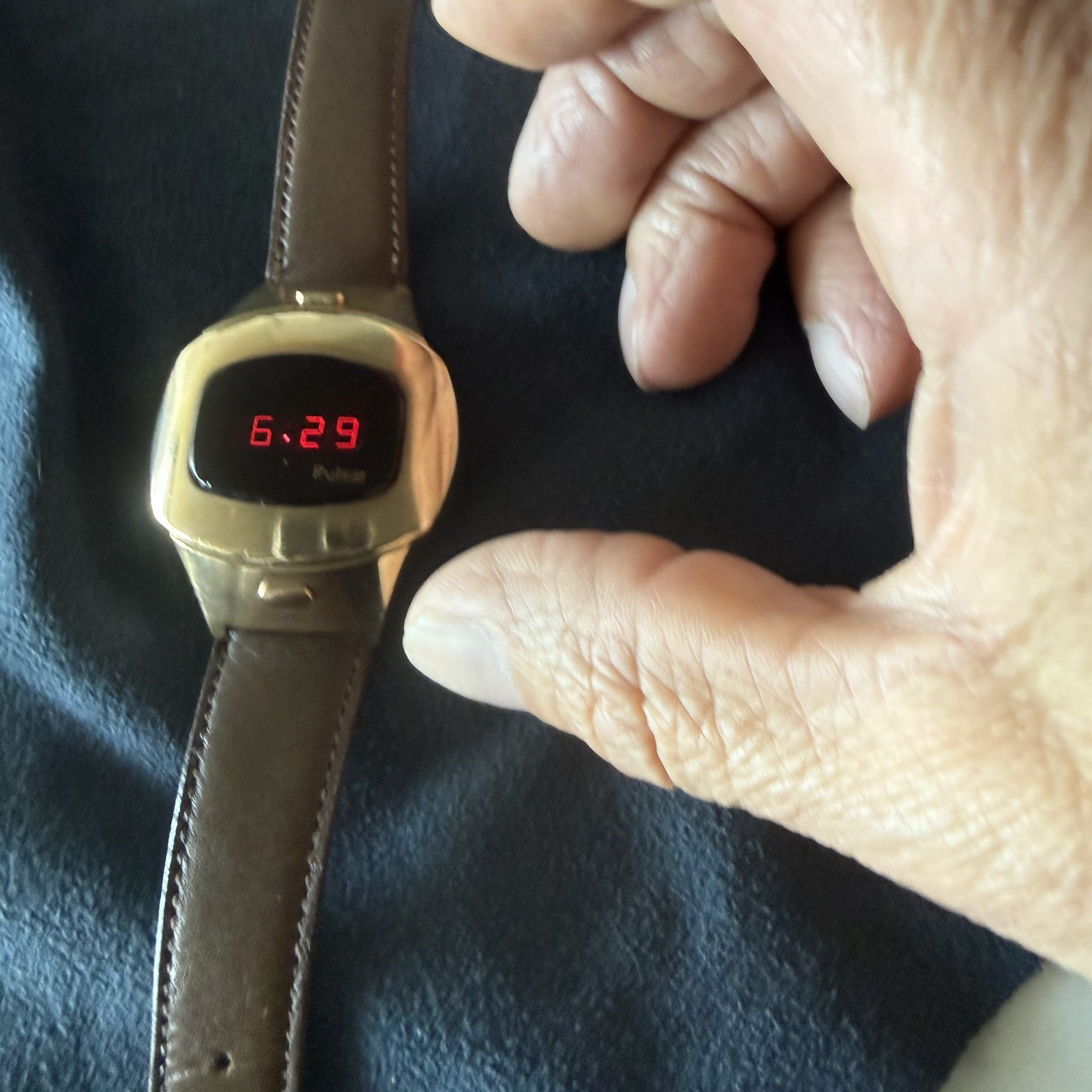 VINTAGE Hamilton Pulsar Time Computer Gold Filled Watch