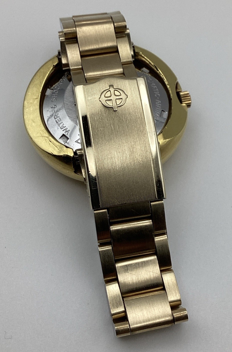 Zodiac Swiss SST 36000 UFO Case Gold G20 Day Date Automatic Keeps Perfect Time