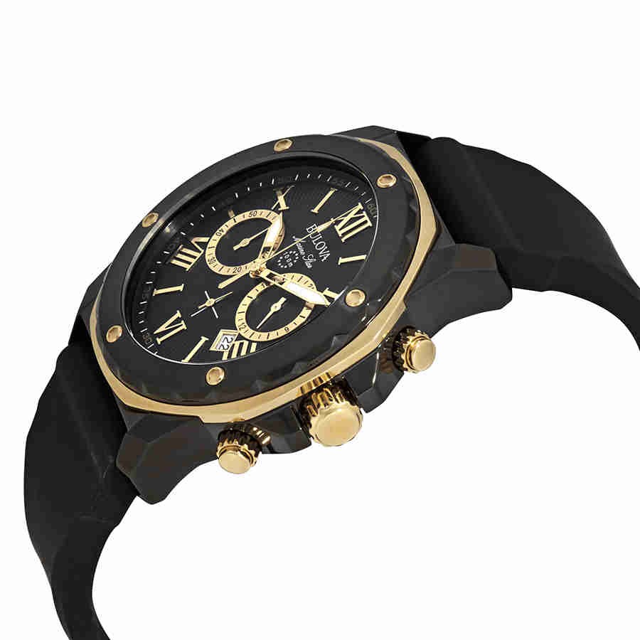 Bulova Marine Star Chronograph Black Dial Men’s Watch 98B278
