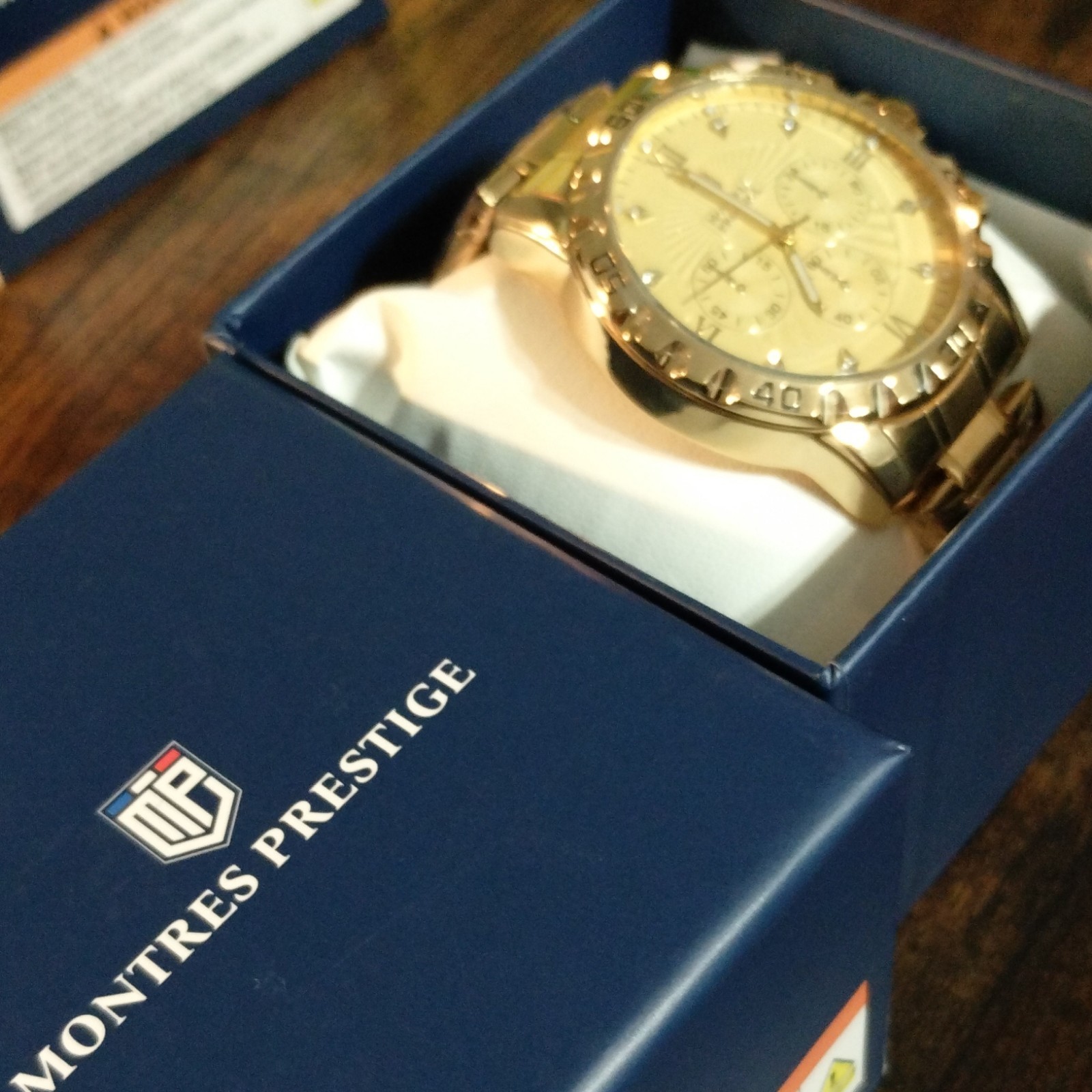 Montres Prestige X Invicta Men’s Gold Tone Quartz Watch 100m 44mm w/ Box