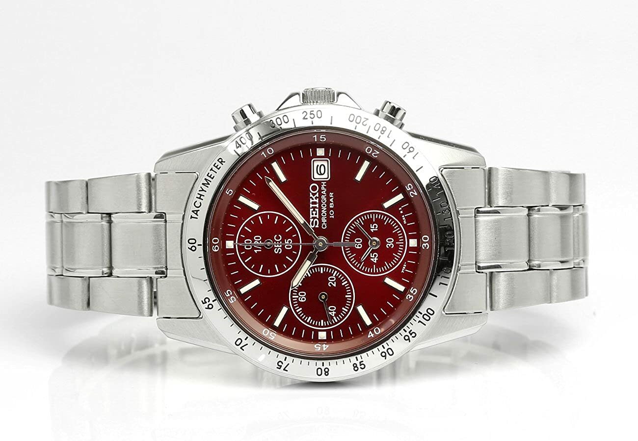 SEIKO SEIKO SPIRIT SBTQ045 Chronograph Men’s Watch 10 BAR Red New in Box