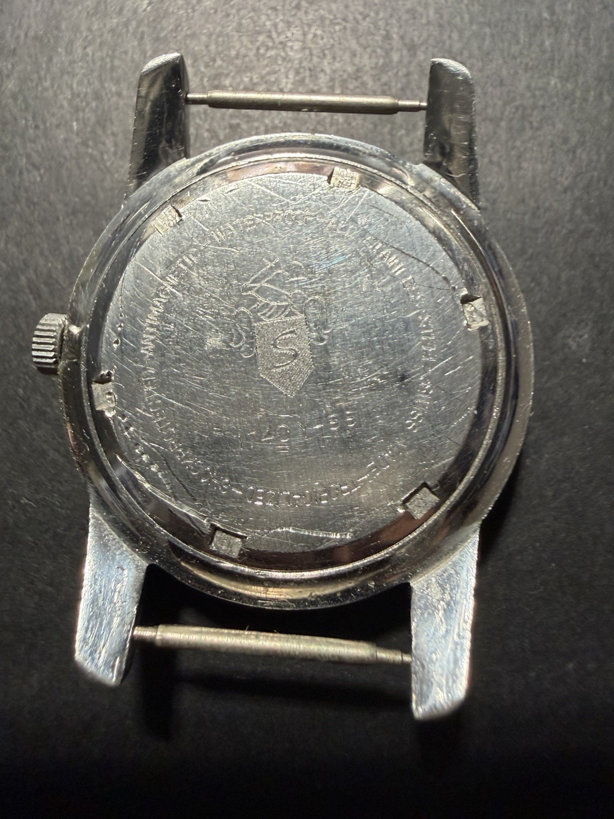 60’s Henry Sandoz &Fils Submariner Bathyscaphe MK1 Black for Military Use Rare.