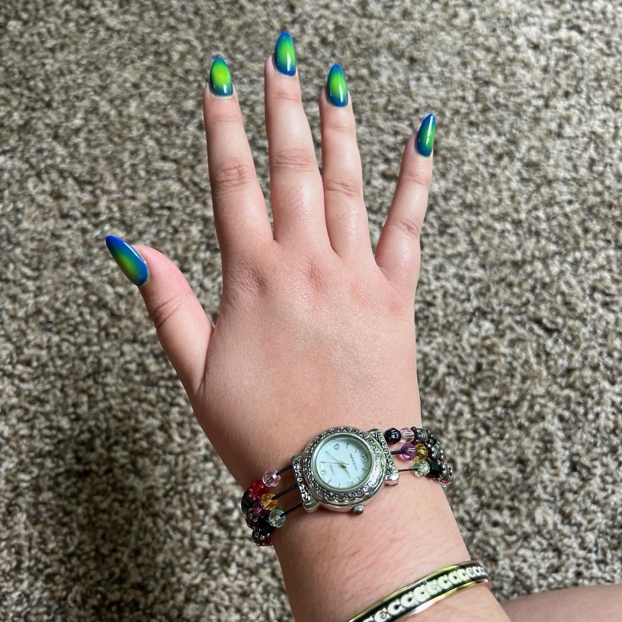 Massini Quartz Watch Bracelet Multicolor Bracelet Rare Vintage Flawed