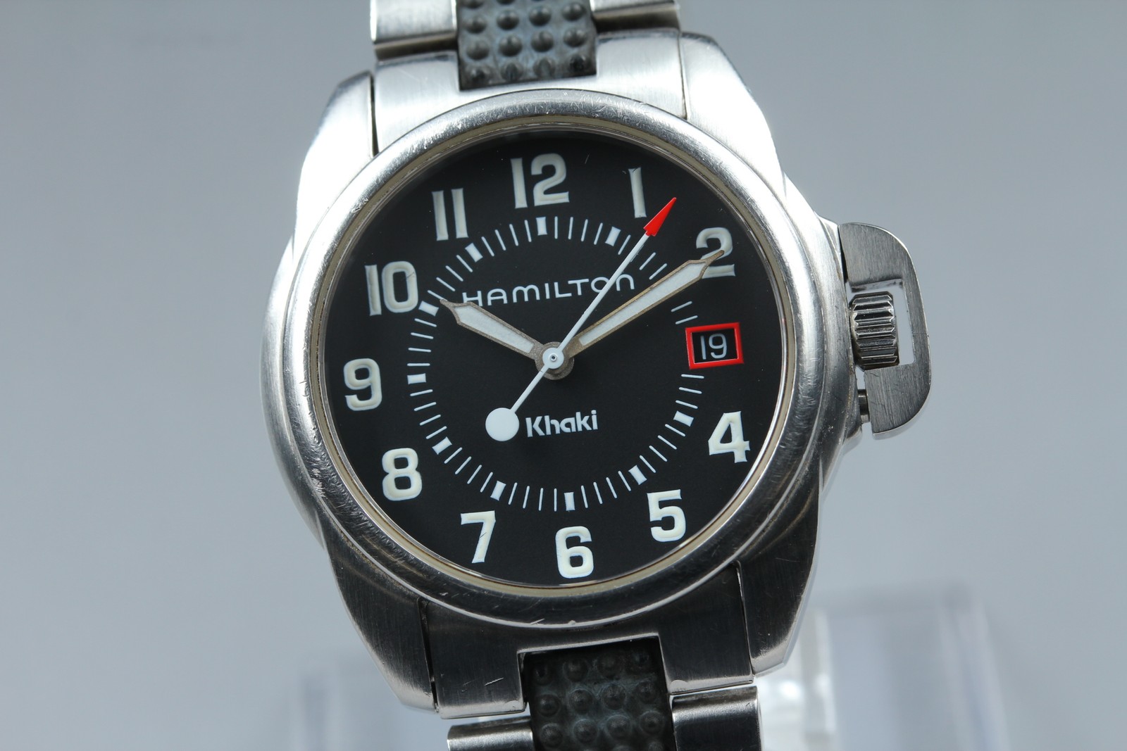 [Near MINT] Hamilton Khaki Action 6301 Black Dial Men’s Quartz Watch From JAPAN