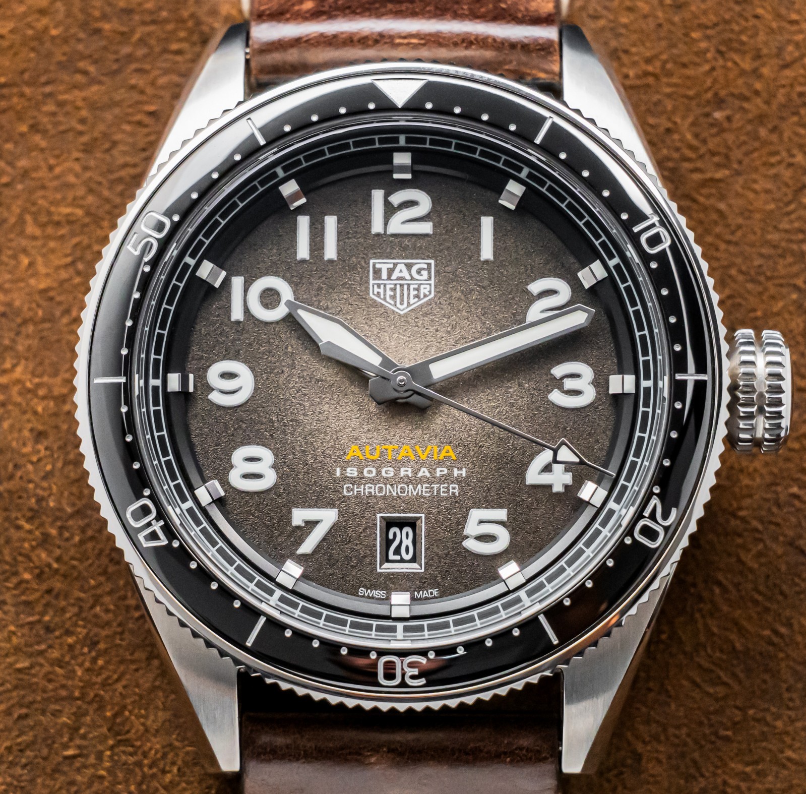 Tag Heuer Autavia Automatic 42mm Smokey Black Dial Papers Steel WBE5190.FC8268