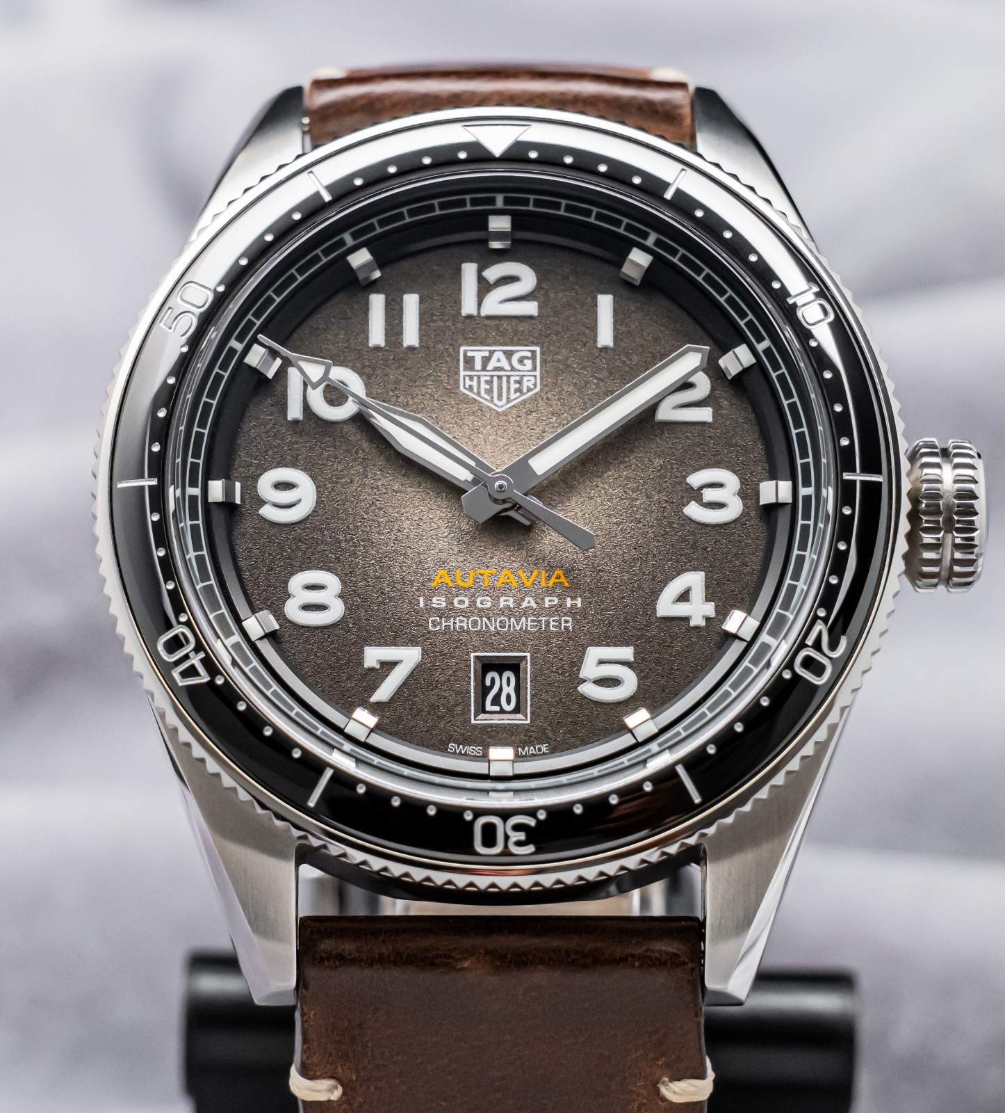 Tag Heuer Autavia Automatic 42mm Smokey Black Dial Papers Steel WBE5190.FC8268