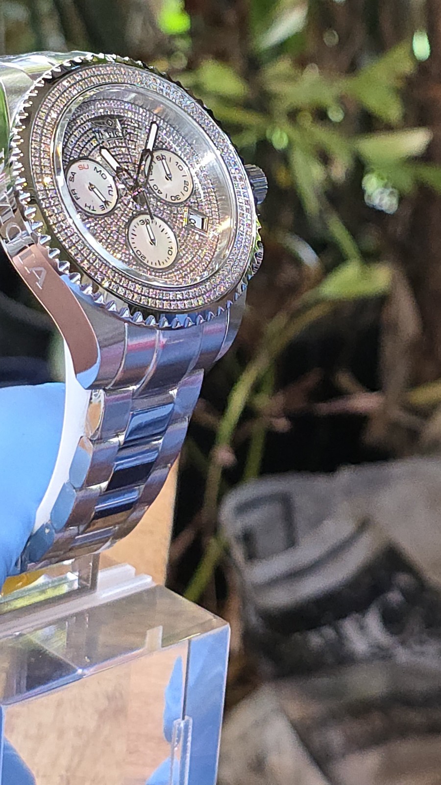 INVICTA SWISS MADE DIAMOND 2 CTW GRAND DIVER PRO 300M STAINLESS STEEL WATCH SALE