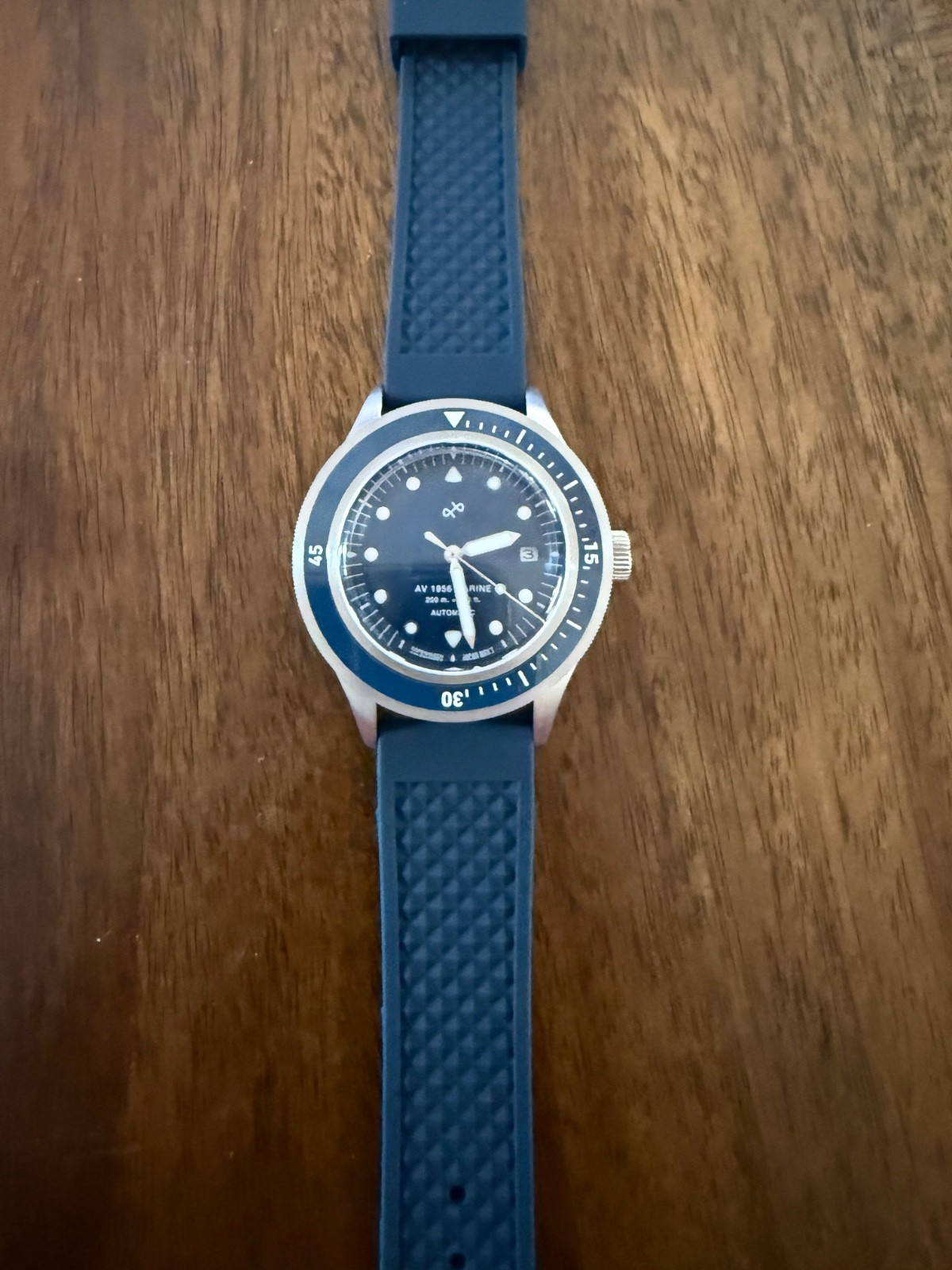 AV86 Mens 1956 Diver with Additional Blue factory Rubber Strap