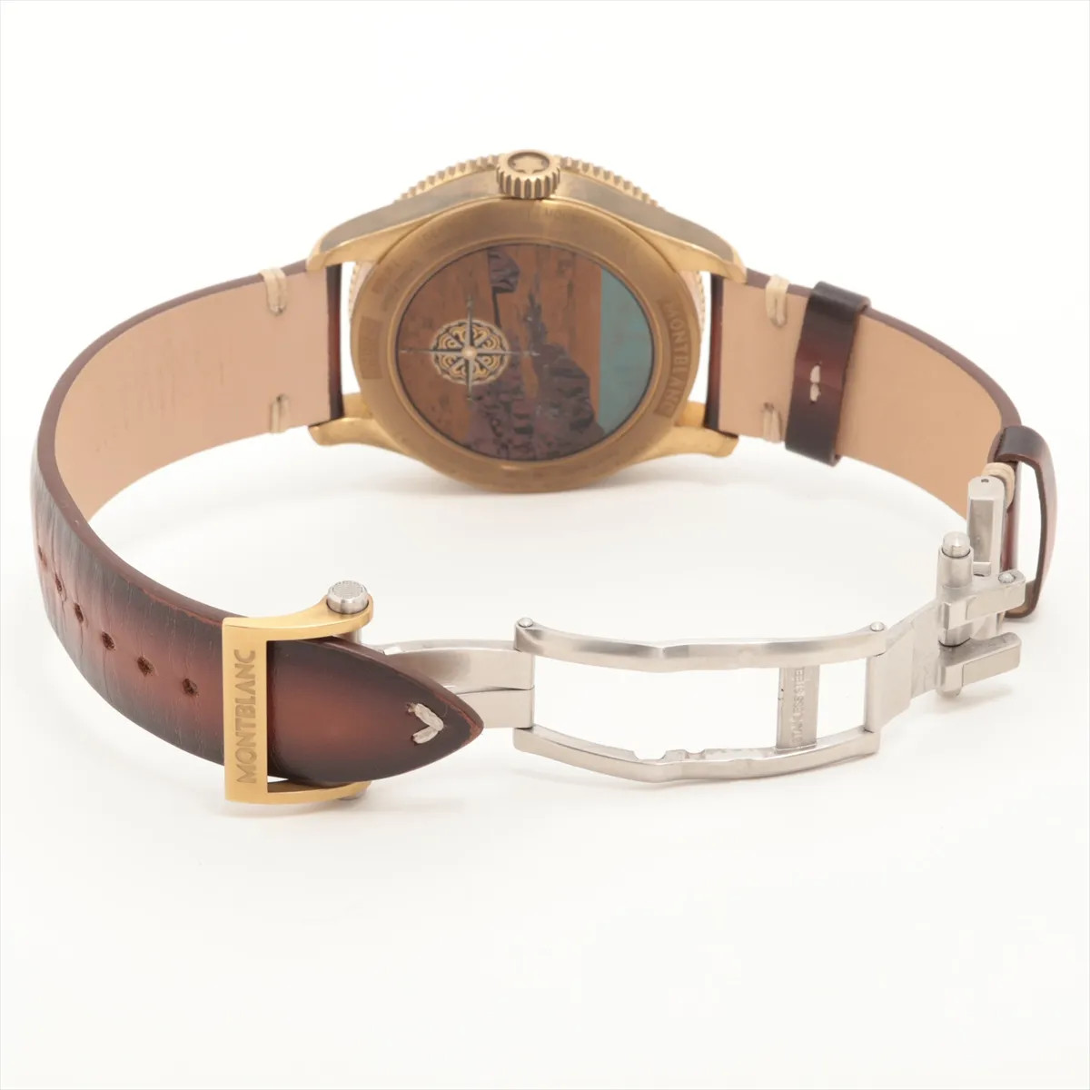Montblanc 1858 geosphere Limited Edition 7459 Bronze SS & Leather AT Beige dial
