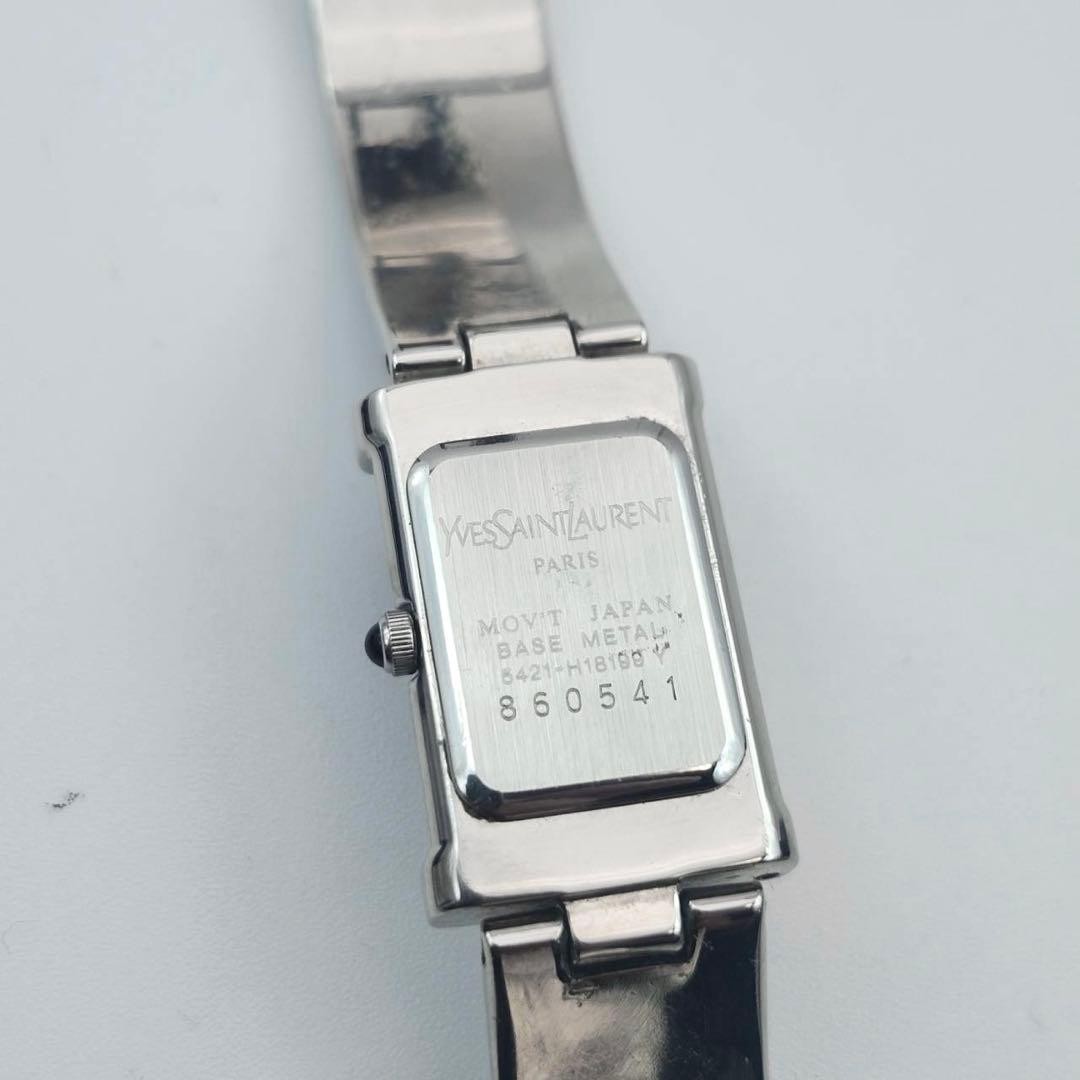 Yves Saint Laurent Bangle Watch Quartz Steel 17mm Case Wrist 18cm