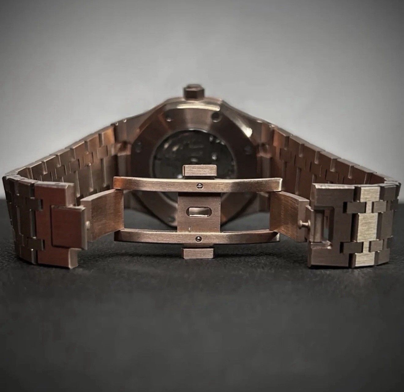Custom Rose Gold “RO” Style Skeleton Mod w/ Nh70 Automatic Sapphire Crystal