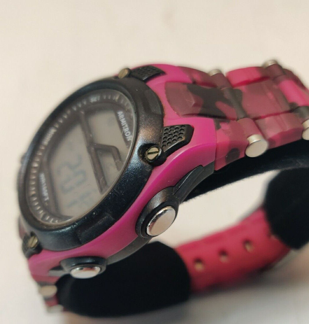 Amitron Women’s Pro-Sport Digital Chronograph Pink & Black Camo Model # 45/6984