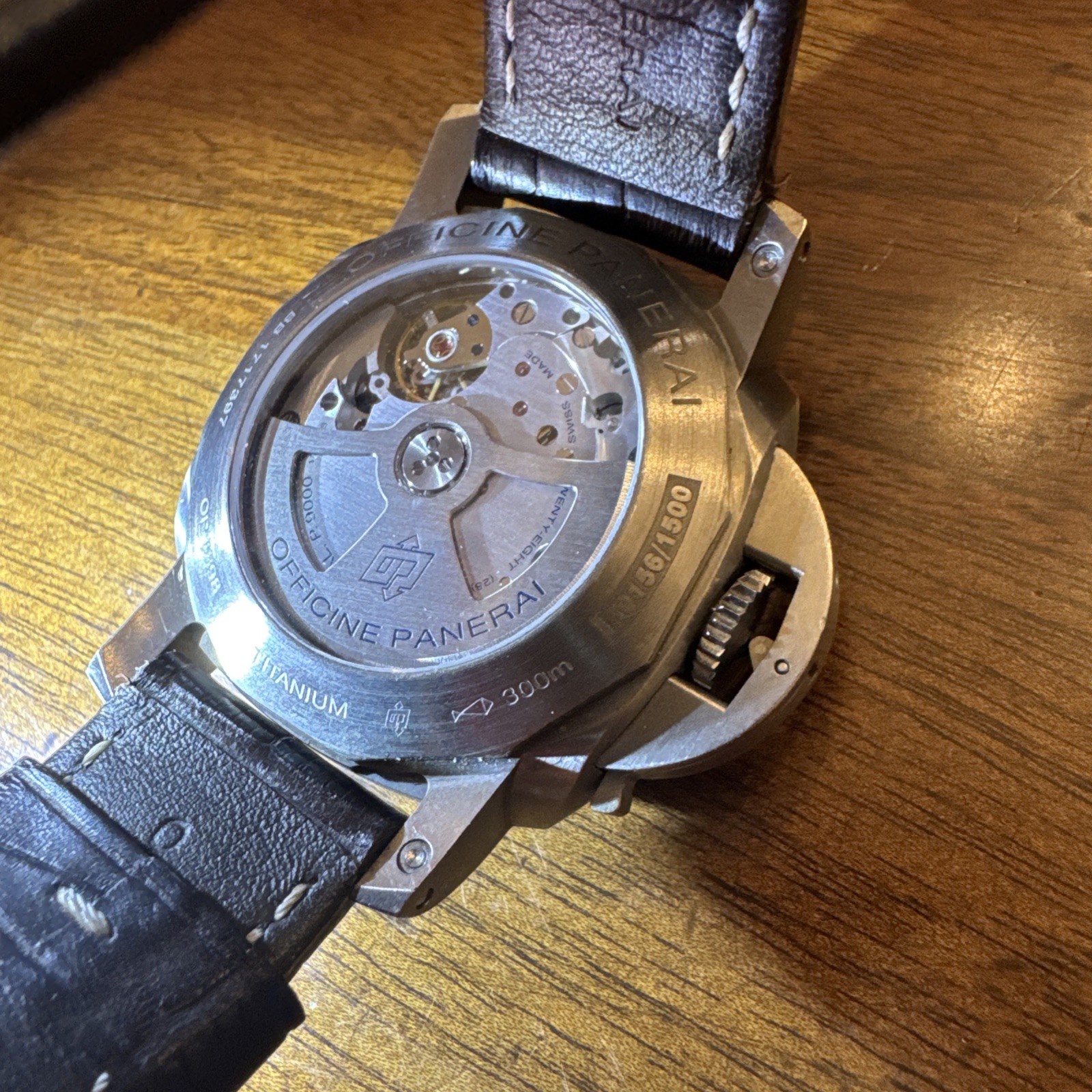 Panerai Luminor Marina 44mm Titanio Tobacco Brown PAM00351 Automatic Strap