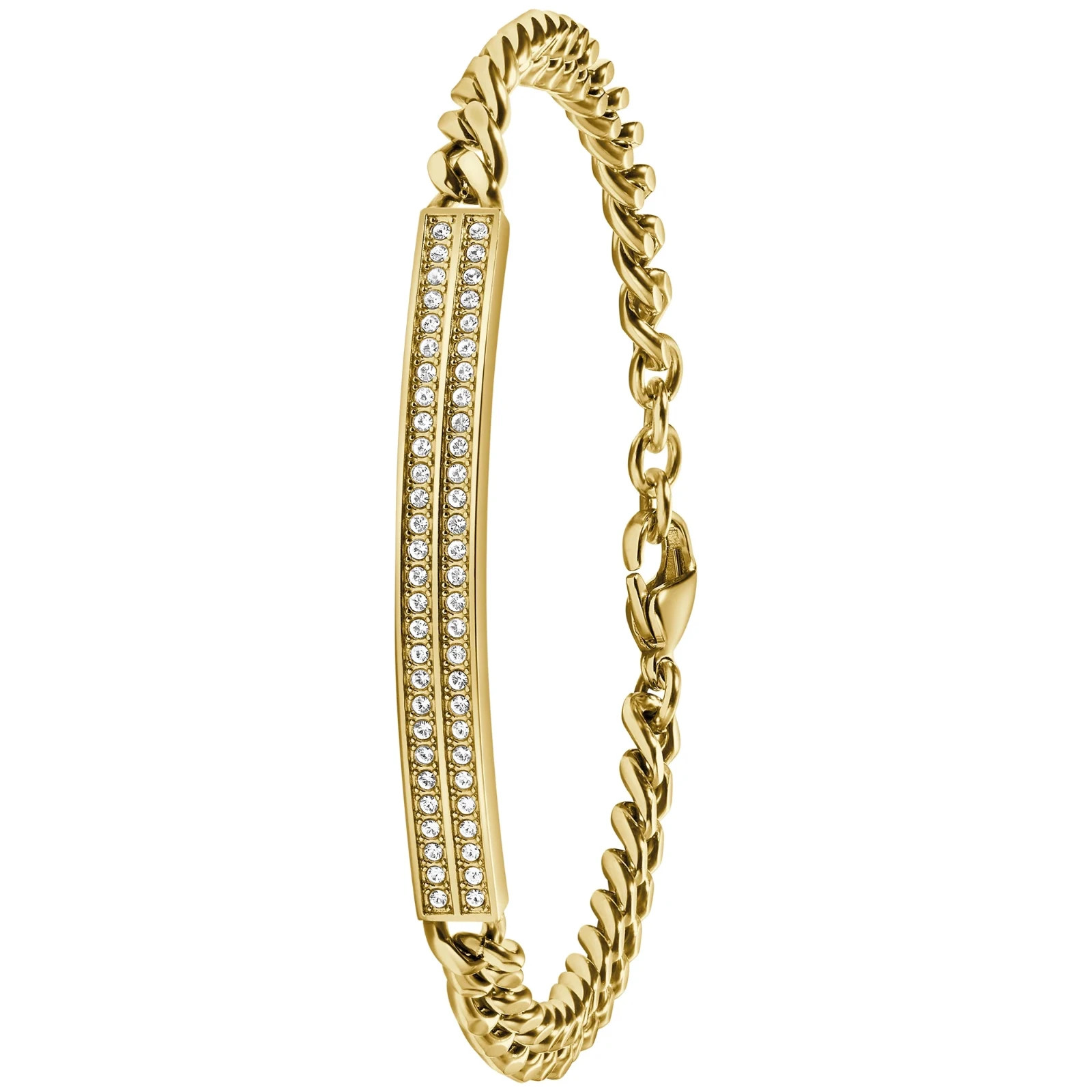 Caravelle by Bulova Womens Crystal Accent Gold Tone Stainless 44X101