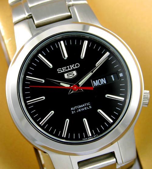 Seiko 5 Automatic Men’s SNKA07 SNKA07K1 Black Dial Stainless Watch