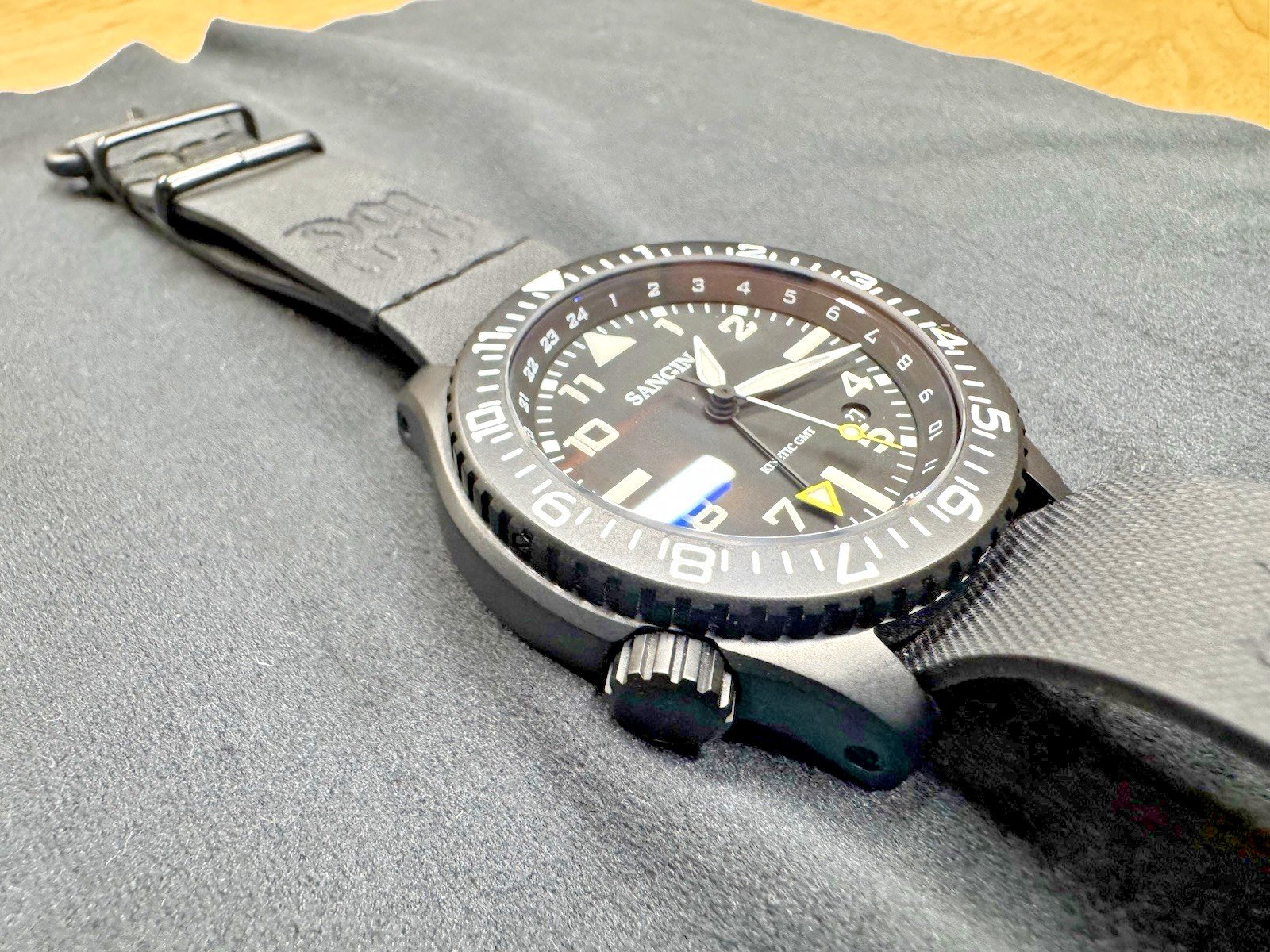 Sangin Kinetic II DLC Watch w/ Rare AWWC Decon Strap | Serviced 2026 | SoCal