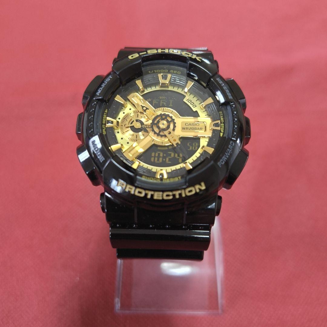 CASIO G-SHOCK GA-110GB Black Gold Watch ① 【USED】