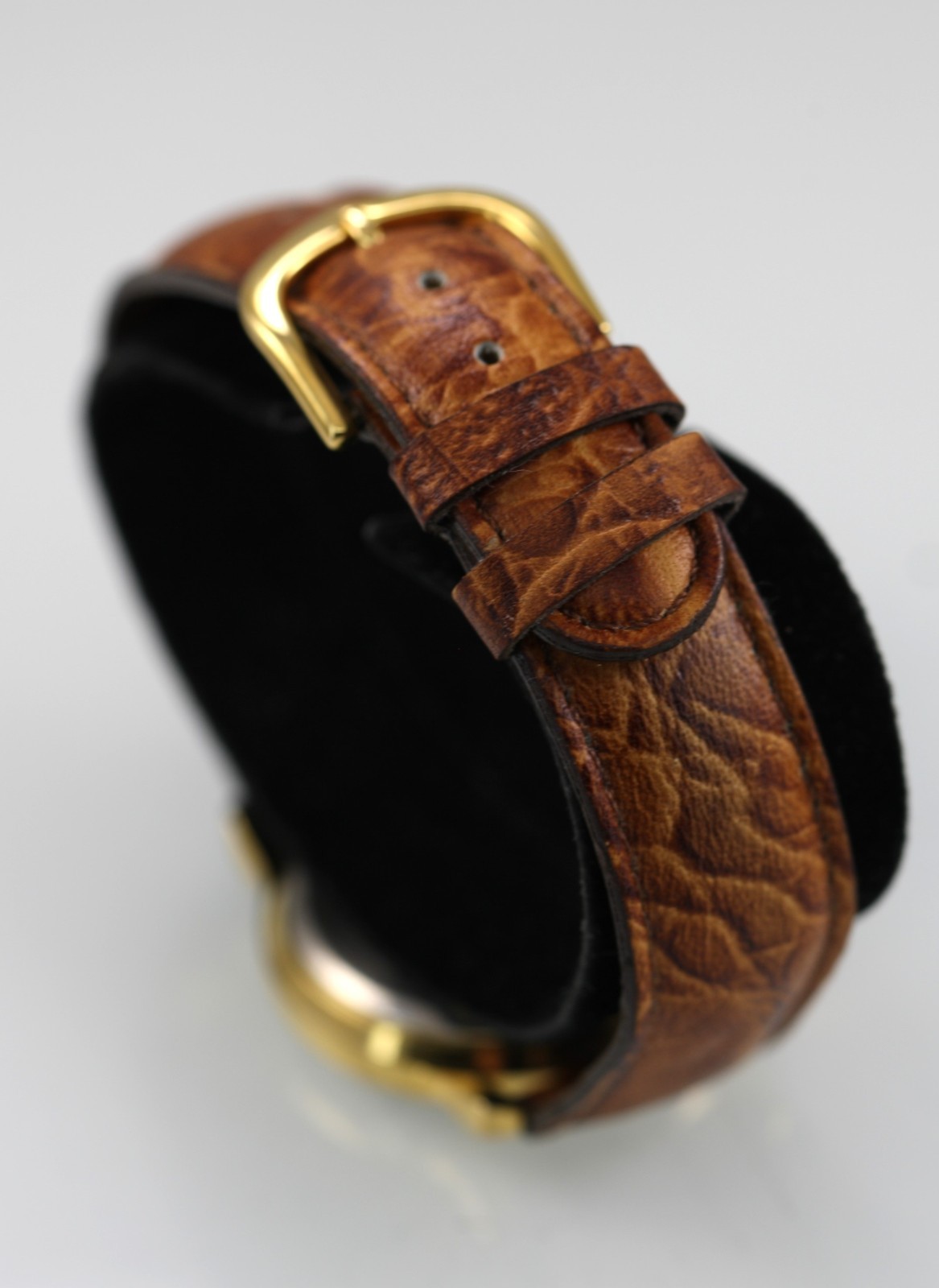 Paris Sport Club Watch Unisex Stainless Gold Leather Brown Pearl WR Batt Quartz