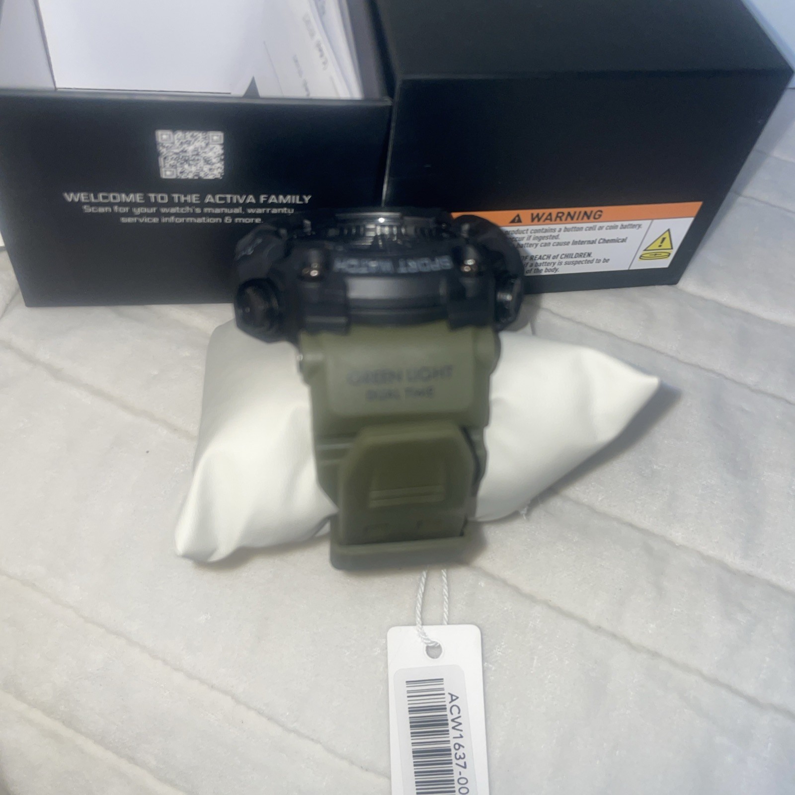 Activa X Invicta BlackOps 56mm Digital Men’s Watch Army Green (ACW1637-002) New