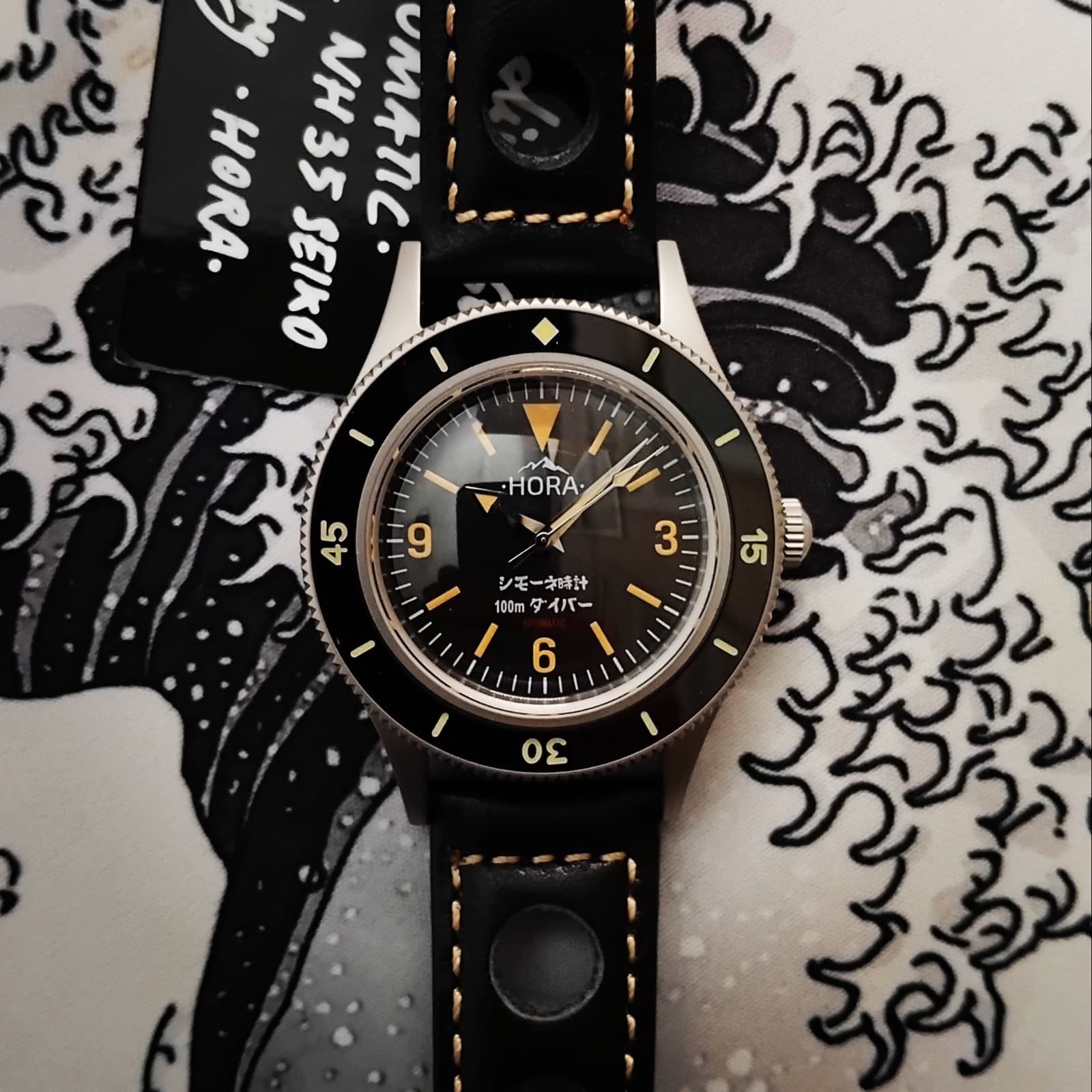 Vintage 40mm Custom Automatic Movement Watch -Hora-