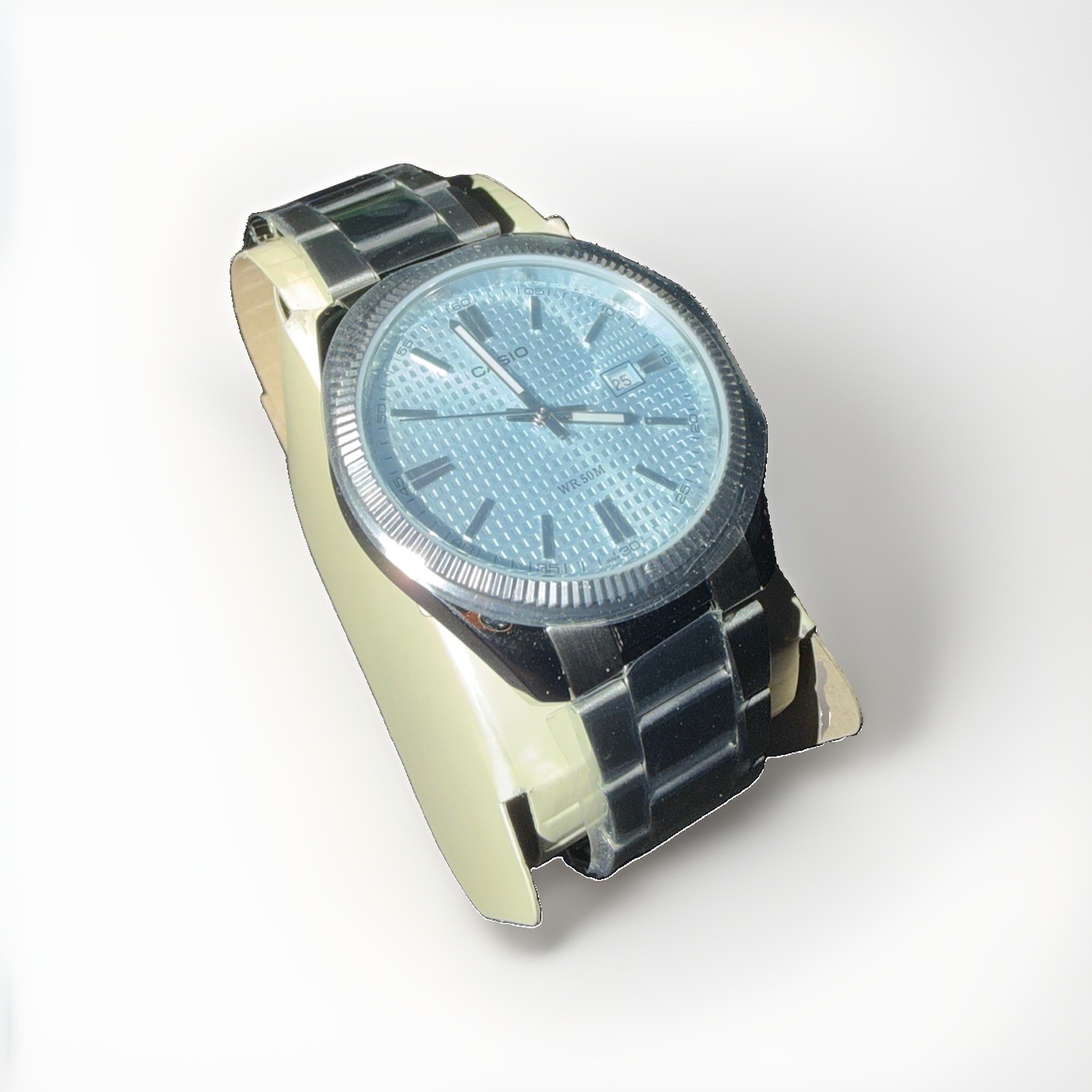 Casio Vintage Analog Aqua Dial Stainless Steel Unisex Watch MTP-1302PEC-2AV