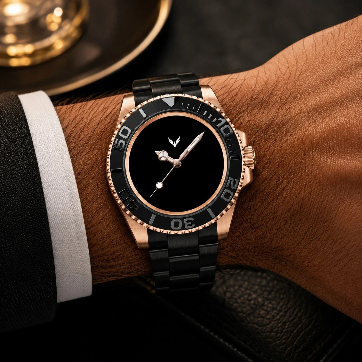 Fenice Subtrack SEA Automatic Watch Black Gold Void 10ATM Miyota