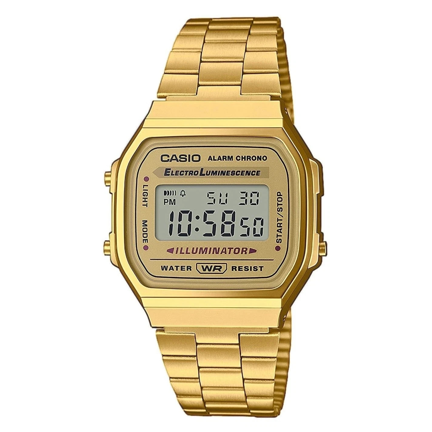 Casio A168WG-9W Gold Tone Vintage Digital Watch New Authentic w/ Box